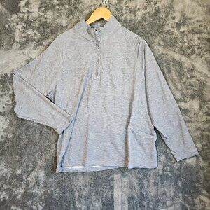 Bonobos 1/4 Zip Sweater Mens Large Slim Blue Golf Sweatshirt Long Sleeve Pocket